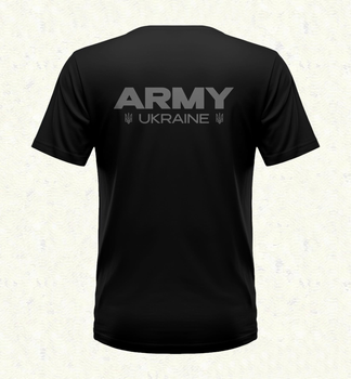 Футболка Чорна ARMY UKRAINE 100% Бавовна р.52-XL