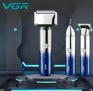 Бритва-триммер VGR V-365 3 в 1 для стрижки волос, бороды, бровей 5 Вт