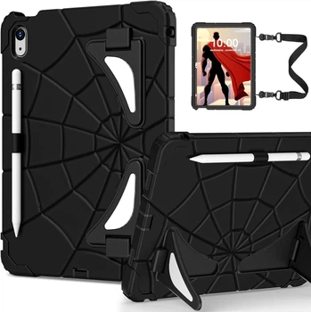 Чехол STR Spider Apple iPad 10, 2022 (10.9" экран) детский с подставками Spiderman Black