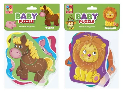 Комплект бебі пазлів Vladi Toys Дитинча. Ферма VT1106-87 + Зоопарк VT1106-88
