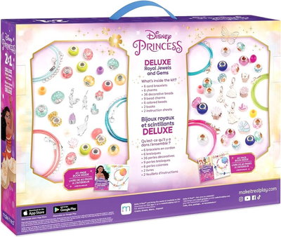 Zestaw do robienia bransoletek Make It Real Disney Princess 2 In 1 Deluxe Royal Jewels And Gems (0695929042158)