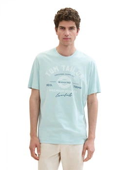 Футболка Tom Tailor LOGO TEE MEN'S T-SHIRT XL Блакитний 1037735ХХ30463