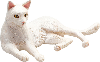 Figurka Mojo Farm Life Cat Lying White 3.5 cm (5031923873681)