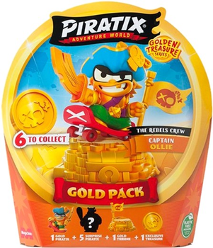 Zestaw figurek Magic Box Piratix Golden Treasure Gold Pack Captain Ollie |(8431618030318)