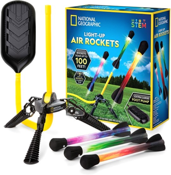 Zestaw do eksperymentów naukowych National Geographic Light-up Air Rockets (0816448027222)