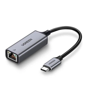 Провідний мережевий адаптер USB C - RJ45 Ethernet UGREEN Thunderbolt 3 ‎Grey (CM199)