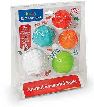 Zestaw piłek sensorycznych Clementoni Baby Zwierzątka (8005125174690)