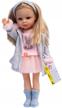 Лялька Adar Pink & Gray Outfit Говорить і співає польською мовою 38 см (5901271544468)