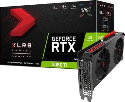 Відеокарта PNY GeForce RTX 3060 Ti 8GB XLR8 Gaming REVEL EPIC-X RGB Dual Fan Edition LHR (VCG3060T8LDFXPPB)