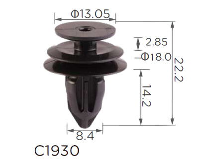 Крепление обшивки/молдинга Honda, Acura (90651-T3L-003, 90651T3L003, 15847)