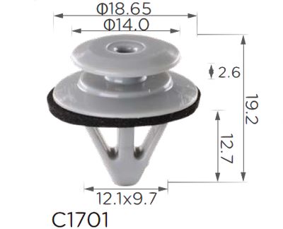 Кріплення карти дверей/молдингу Mazda, Toyota, Suzuki, Subaru, Nissan, Mitsubishi, Honda, Ford, Daihatsu (TD1251SJ3A, TD12-51-SJ3A, 15075)