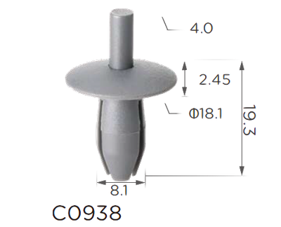 Держатель кузова нажимной VW, Mercedes (171885767, 171885767, 50107, 11352, 11941)