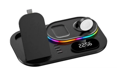 Беспроводная зарядная док-станция Qi RGB 4in1 A06 30W