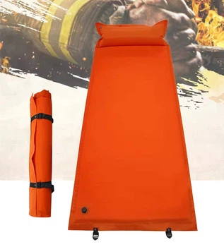 Самонадувающийся спальный коврик надувной каремат Solve с подушкой Orange 185*70- KT6003318