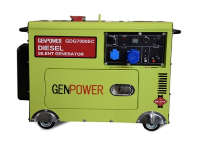 Генератор дизельний однофазный 5.6 кВт GenPower GDG 7000 EC Турция