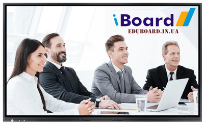 Інтерактивна панель iBoard 86" дюймів діагональ вбудована камера та мікрофон, підтримка двох ОС (Android 13.0 + Windows) iB IP86A13