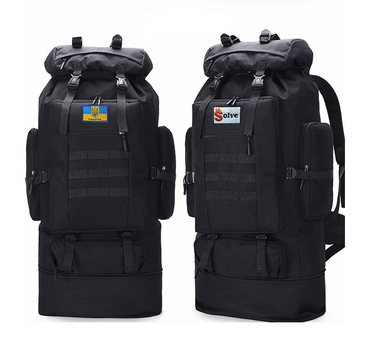 Тактичний похідний рюкзак Solve 70L KT6004302- Black
