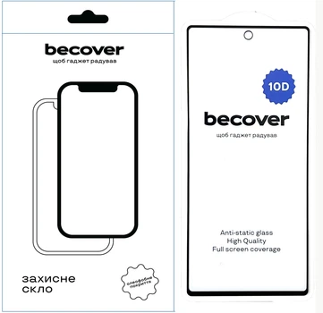 Захисне скло для смартфона Google Pixel 6A 10D BeCover Black (BC_711488)
