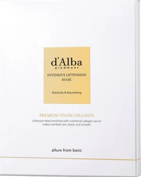 Маска листовая повышенной эластичности d'Alba Intensive Liftension Mask с коллагеном 35 мл (8809864769632)