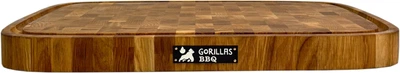 Дошка торцева для нарізки Gorillas BBQ Овальна з дуба 50х35х4 см (DT-105)