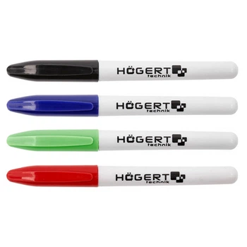 Маркер столярный перманентный мини Hoegert 4 шт. разноцветные (HT3B781)