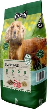 Sucha karma dla dorosłych psów Canun Terra Supremus o właściwościach odkażających z jagnięciną 18 kg (8437006714945)