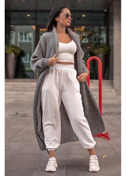 Кардиган Сірий 44-48 Oversize Anika 000005345