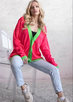 Кардиган "Беатріс" Малиновий 44-48 Oversize Anika 000005349