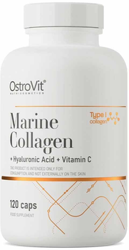 Suplement diety OstroVit Marine Collagen + Kwas Hialuronowy + Witamina C 120 kapsułek (5903246227666)