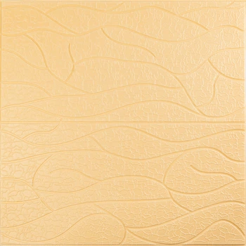 Панель декоративная с рельефным рисунком 3D Sticker Wall Beige 700x700x6mm (D) SW-00001949