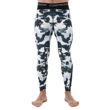 Штаны мужские компрессионные тайтсы мужские Domino 210-1 размер XL (175-180см) Grey Camouflage-Black