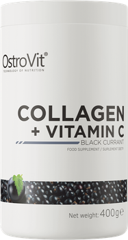 Дієтична добавка OstroVit Collagen + Vitamin C Чорна смородина 400 г (5903246225013)
