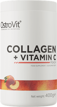 Дієтична добавка OstroVit Collagen + Vitamin C Персик 400 г (5903246224955)