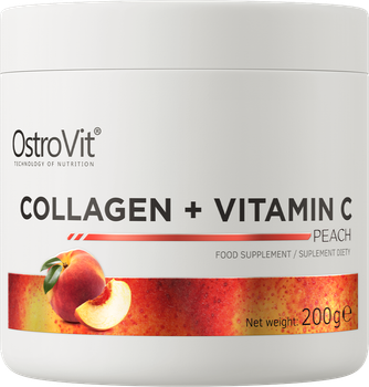 Дієтична добавка OstroVit Collagen + Vitamin C Персик 200 г (5903246224979)