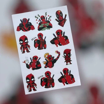 Стикерпак Набор наклеек Стикеры Дэдпул Deadpool Размер А5 DP02 (12 шт.)