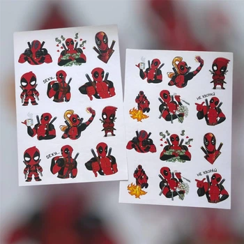 Стикерпак Набор наклеек Стикеры Дэдпул Deadpool Размер А4 DP01 (24 шт.)