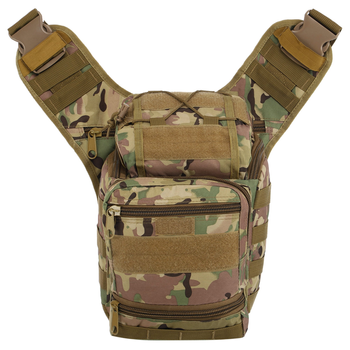 Сумка тактична через плече Military Rangers Sport (600D нейлон, р-р 30x23x13см, 9л, Камуфляж Multicam)