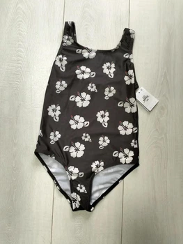 Купальник слитный для девочки черный Цветы Primark 128см (400097679)