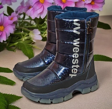 Дутики зимние для девочки на овчине Weestep 68575ДВ 35 (22,7см) синие