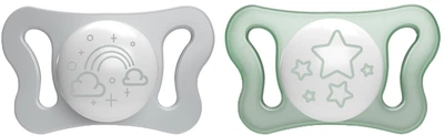 Пустышка Chicco PhysioForma Micro силиконовая 0 - 2 месяца серая 2 шт (75126.41)