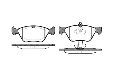 Комплект гальмівних колодок, дискове гальмо OPEL CAVALIER, OPEL VECTRA, REMSA (046800)