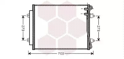 Радіатор, конденсор кондиціонера VW PASSAT, Van Wezel (58005226)