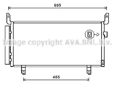 Радіатор, конденсор кондиціонера SUBARU FORESTER, AVA COOLING (SU5104D)