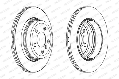 Диск тормозной BMW X3, FERODO (DDF1297C1)