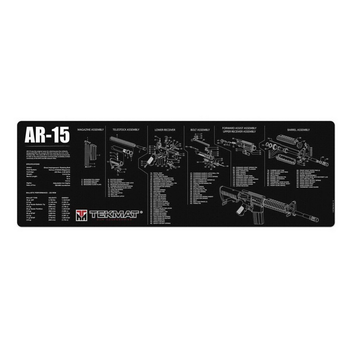 Килимок TekMat 30 см x 91 см з кресленням AR-15 для чищення зброї 7700000019936