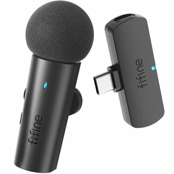 Мікрофон петличний бездротовий Fifine M6 для смартфона з роз'ємом Type-C чорний