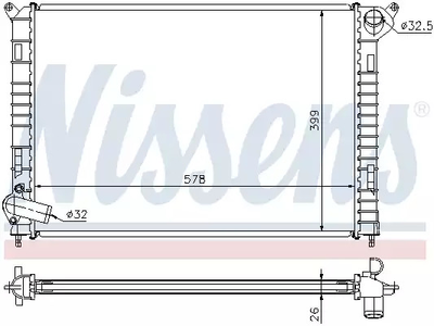 Радіатор охолодження двигуна MINI MINI, NISSENS (69703A)