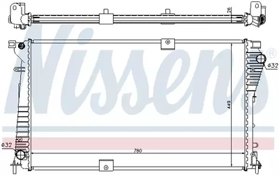 Радиатор охлаждения двигателя NISSAN PRIMASTAR, OPEL VIVARO, NISSENS (630709)