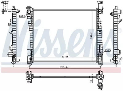 Радіатор охолодження двигуна JEEP GRAND, NISSENS (61032)