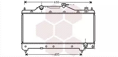 Радиатор охлаждения двигателя TOYOTA AVENSIS, Van Wezel (53002283)